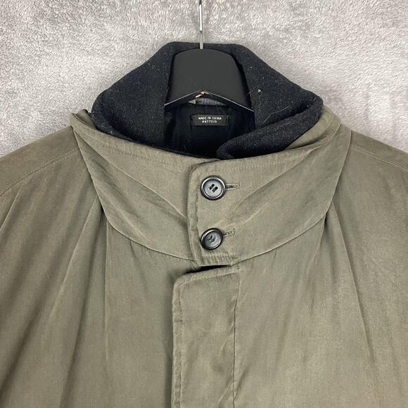 Baracuta Jacket Mens XL Green Quilted Lined Full Zip Coat Removable Liner Parka - Picture 2 of 16